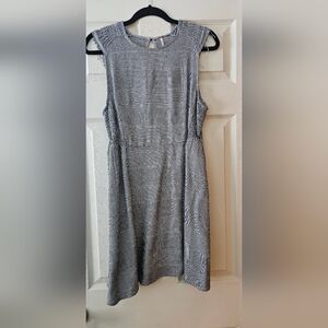 FREE PEOPLE Black and White Plaid Mini Dress